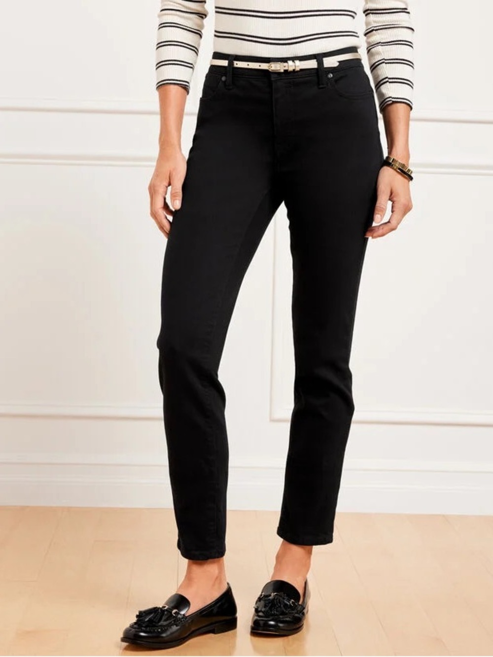Talbots Slim Ankle Flawless Five-Pocket Black Women Jeans Size 12